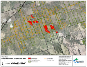 Ganaraska Forest harvest map 2025
