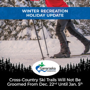 Winter Recreation Holiday Update: Cross-Country Ski Trails Will Not Be Groomed From Dec. 22nd Until Jan. 5th